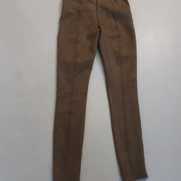 Womens SPANX Tan Faux Suede Skinny Pants XS - Picture 7 of 9